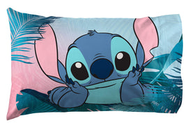 Close-up of Stitch pattern on Jay Franco microfiber fabric, ultra-soft and breathable.