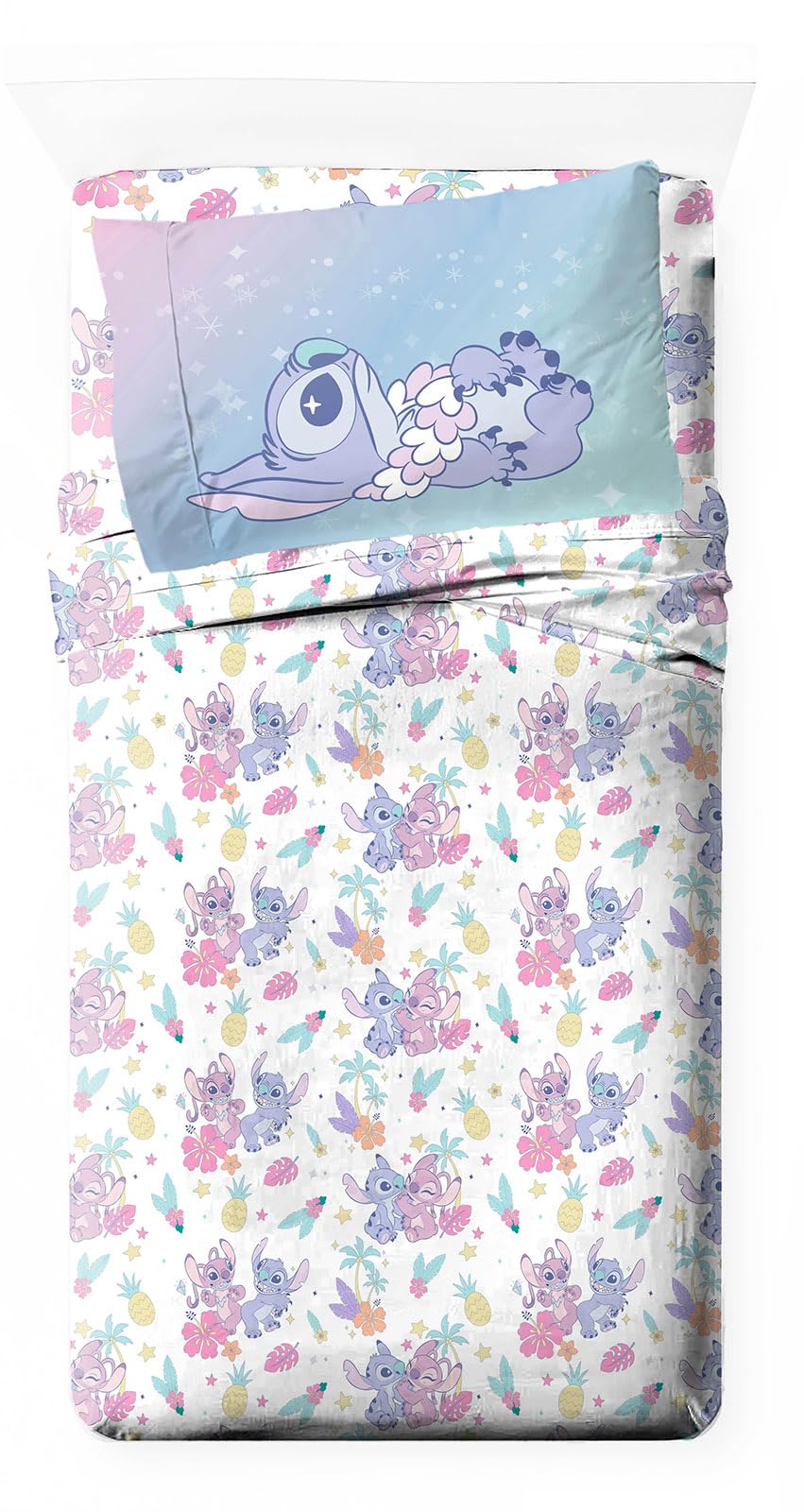 Jay Franco Lilo & Stitch sheet set main view for kid-friendly bedroom decor