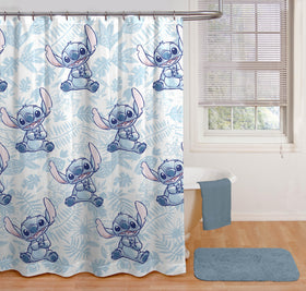 Jay Franco Lilo Stitch surf curtain brightens kids' bathrooms with fun flair.