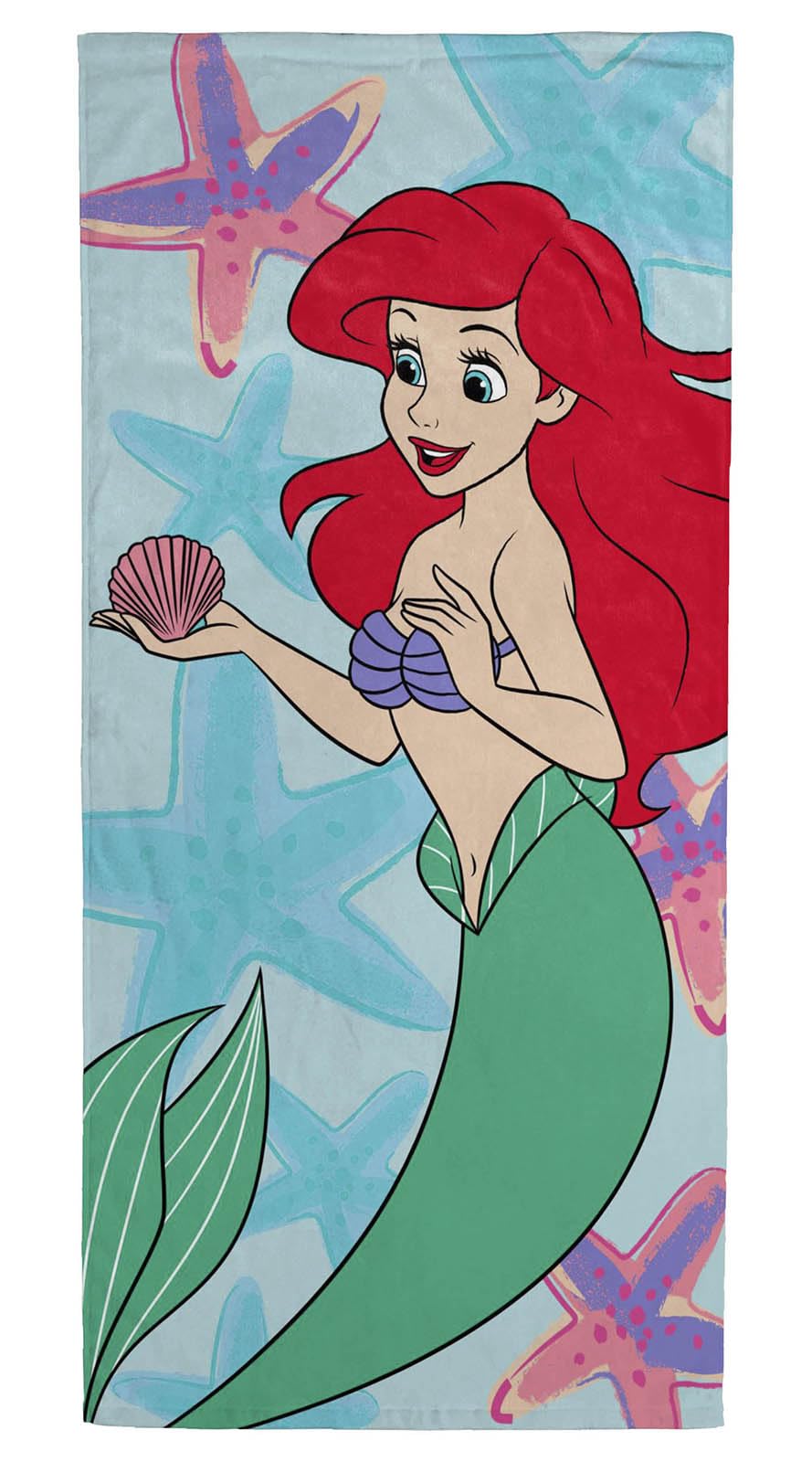 Jay Franco Little Mermaid Ariel kids towel 28x58 provides soft cotton for bath time.