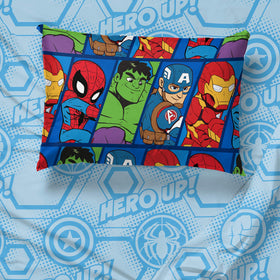 Jay Franco Marvel Hero twin bed angle highlights room-ready design that complements existing decor.