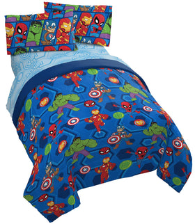 Jay Franco Marvel Hero twin comforter close-up showing soft microfiber for cozy nights.