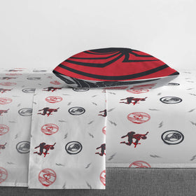 Jay Franco Marvel Miles Morales bed setup in a kid's room.