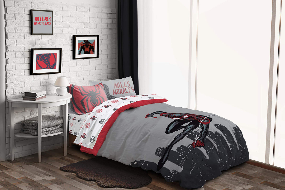 Jay Franco Marvel Miles Morales coordinating accessories visible in collection.