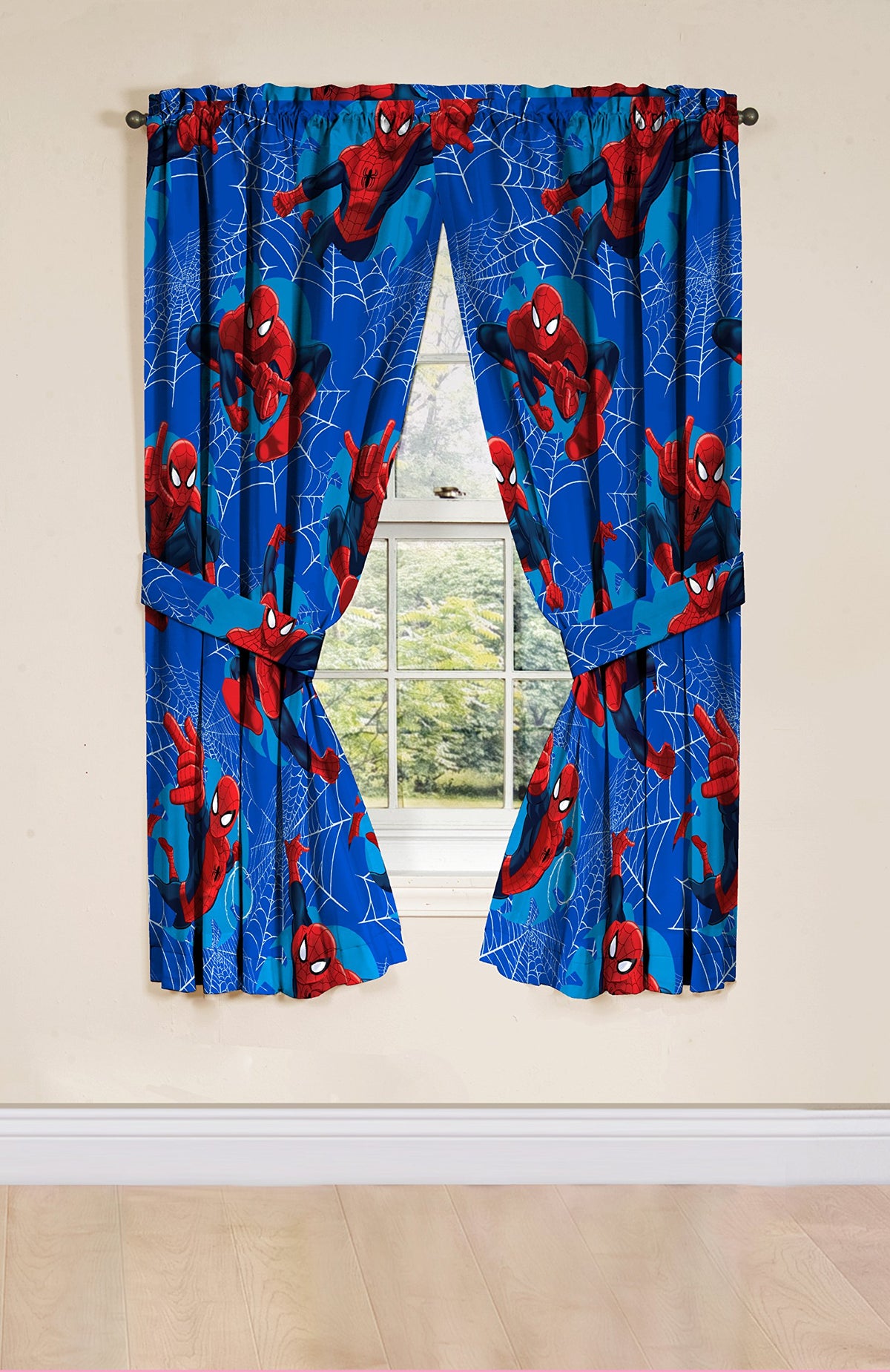 Jay Franco Marvel Spider-Man Astonish tie backs, easy to install and complete the superhero window set