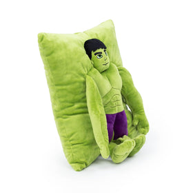 Jay Franco Marvel Hulk 3D snuggle pillow side view for versatile cuddling.