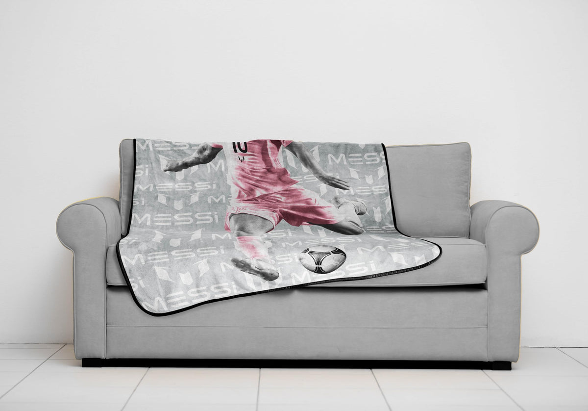 Jay Franco Messi plush throw gray bedroom decor enhances space.