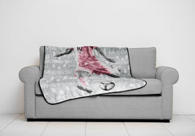 Jay Franco Messi plush throw gray bedroom decor enhances space.