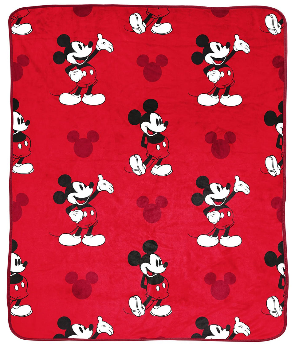 Jay Franco Mickey Mouse plush throw 50x60 for cozy kids' rooms.