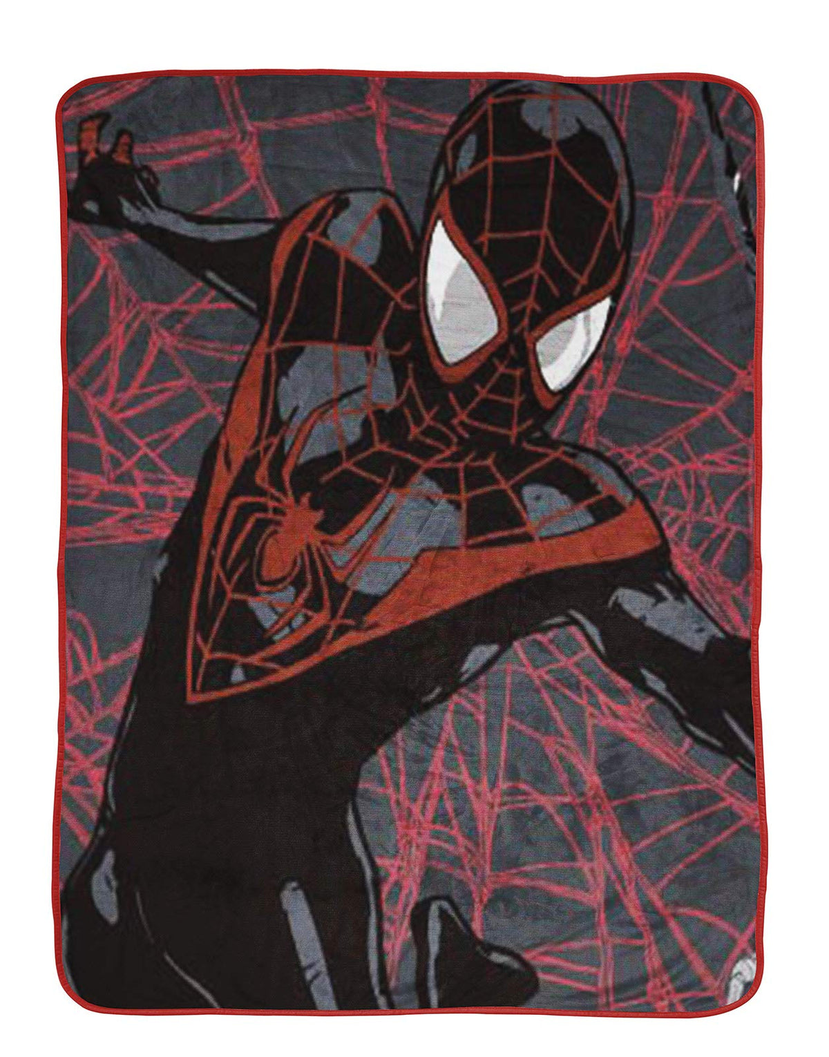 Jay Franco Miles Morales plush throw, cozy 46x60 inches for kids.