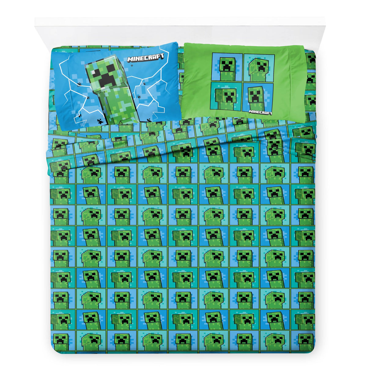 Jay Franco Minecraft Creeper room setup showcases playful kids' space