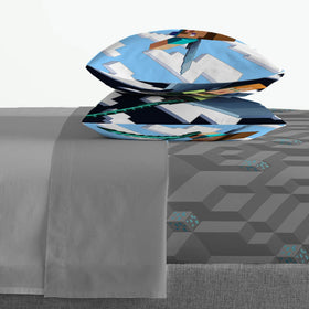 Jay Franco Minecraft Daytime shams feature vivid print and secure envelope closure.