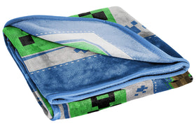 Jay Franco Minecraft plush throw makes a gift for young fans.