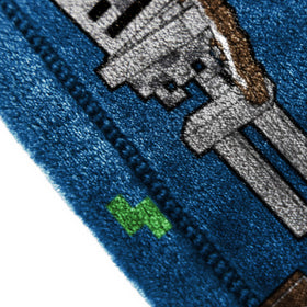 Jay Franco Minecraft plush throw adds Minecraft-themed decor to a kids' room.