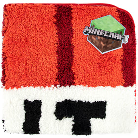 Durable tufted Minecraft TNT block rug with non-slip backing for safety