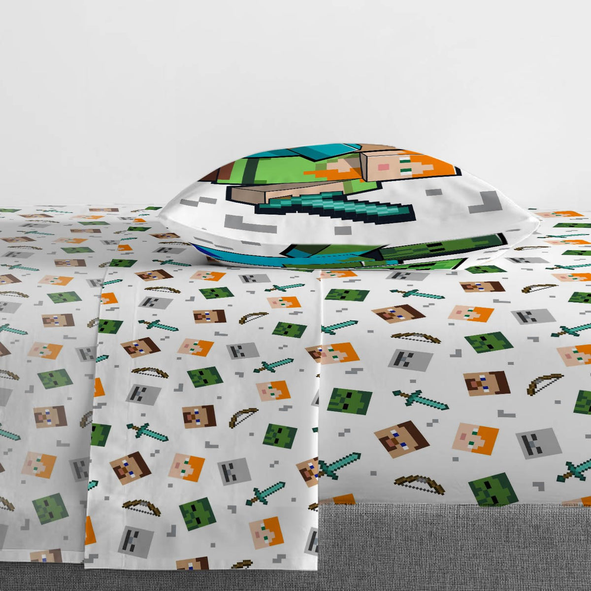 Fitted sheet provides snug fit and breathable comfort.