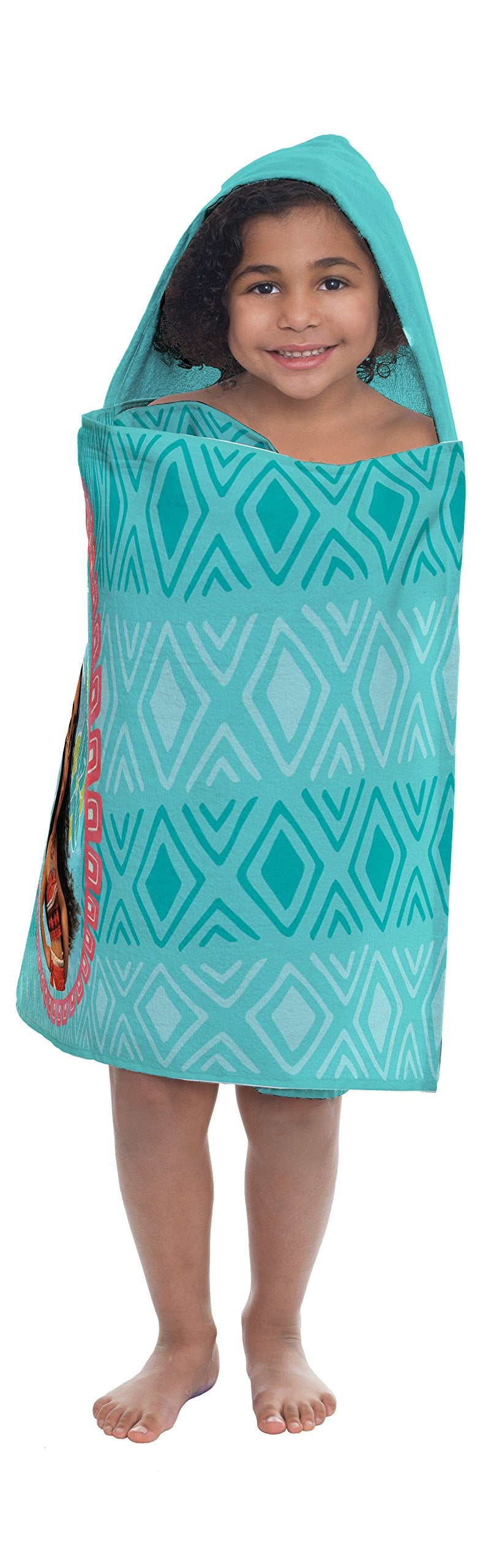Jay Franco Moana towel features licensed Moana, Maui, Hei Hei for kids