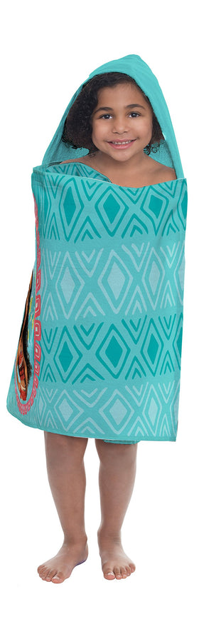Jay Franco Moana towel features licensed Moana, Maui, Hei Hei for kids