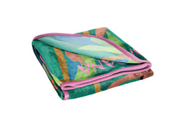 Compact throw ideal for travel and dorm rooms.
