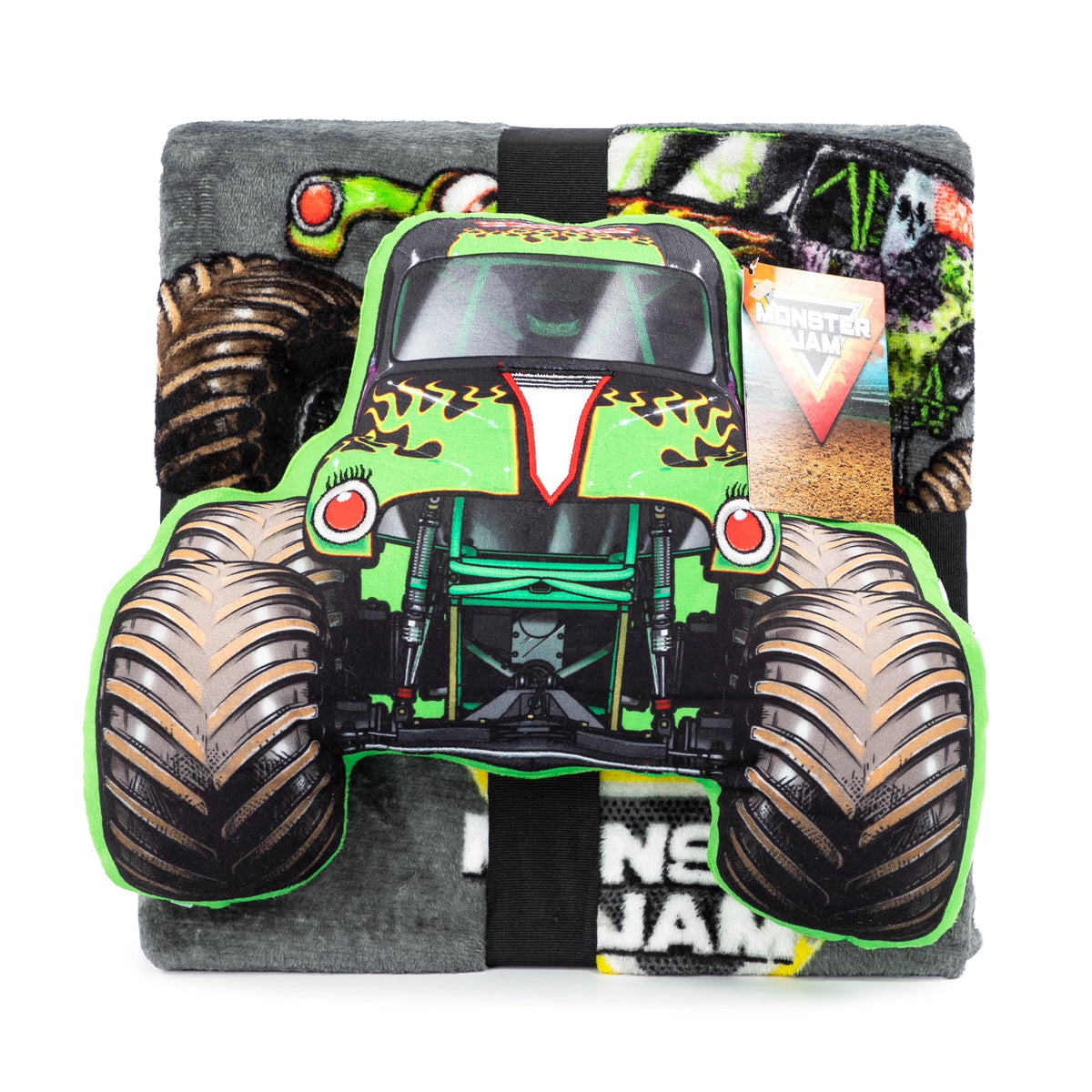 Jay Franco Monster Jam coordinating bedding and accessories shown for mix-and-match options.