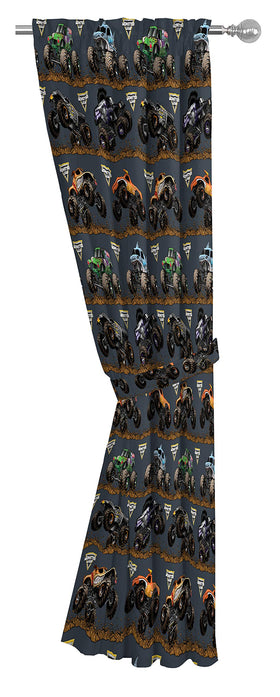 Grace Digger design on Jay Franco Monster Jam drapes sparks imagination.