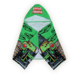 Grave Digger graphics on Jay Franco towel bring arena-like fun to pool days.