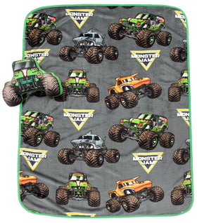 Jay Franco Monster Jam Grave Digger Nogginz pillow, 12-inch for comfy naps.