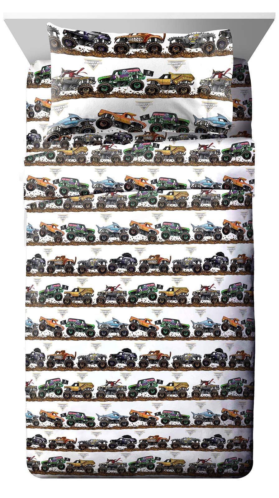 Jay Franco Monster Jam Grave Digger sheets add bold style and comfort to kids' beds.