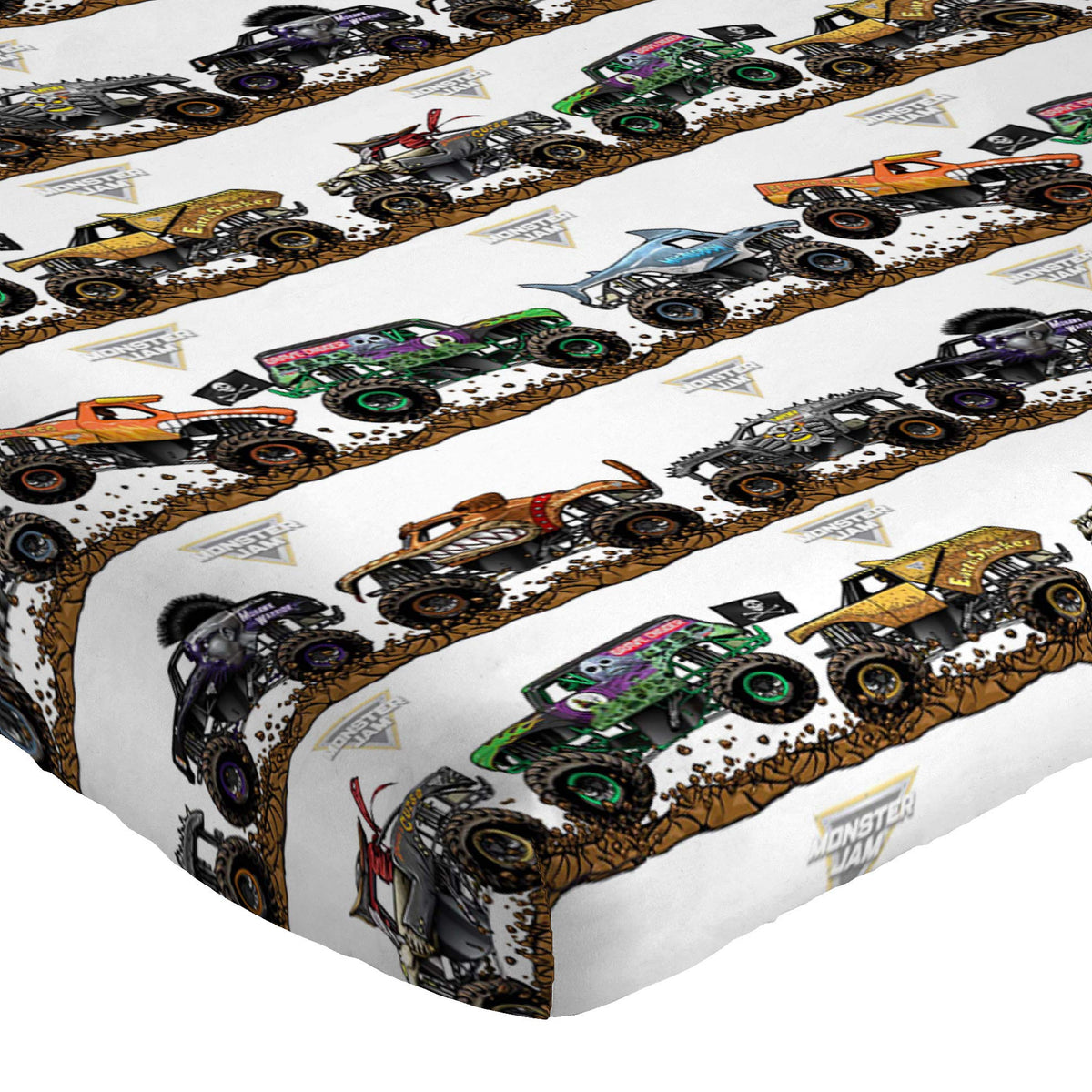 Jay Franco Monster Jam pillowcases pair with standard pillows for easy setup.