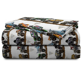 Jay Franco Monster Jam ultra-soft microfiber sheets feel cozy year-round.