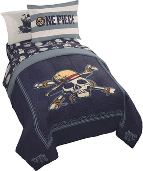 Jay Franco One Piece comforter set with vibrant design for imaginative nights.