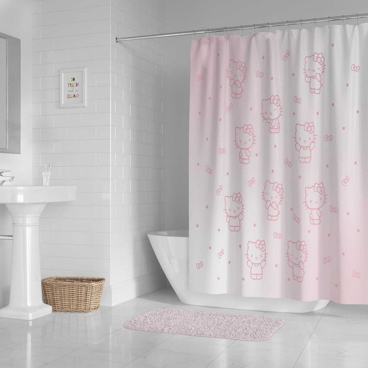 Jay Franco microfiber curtain close-up emphasizes durable, washable fabric