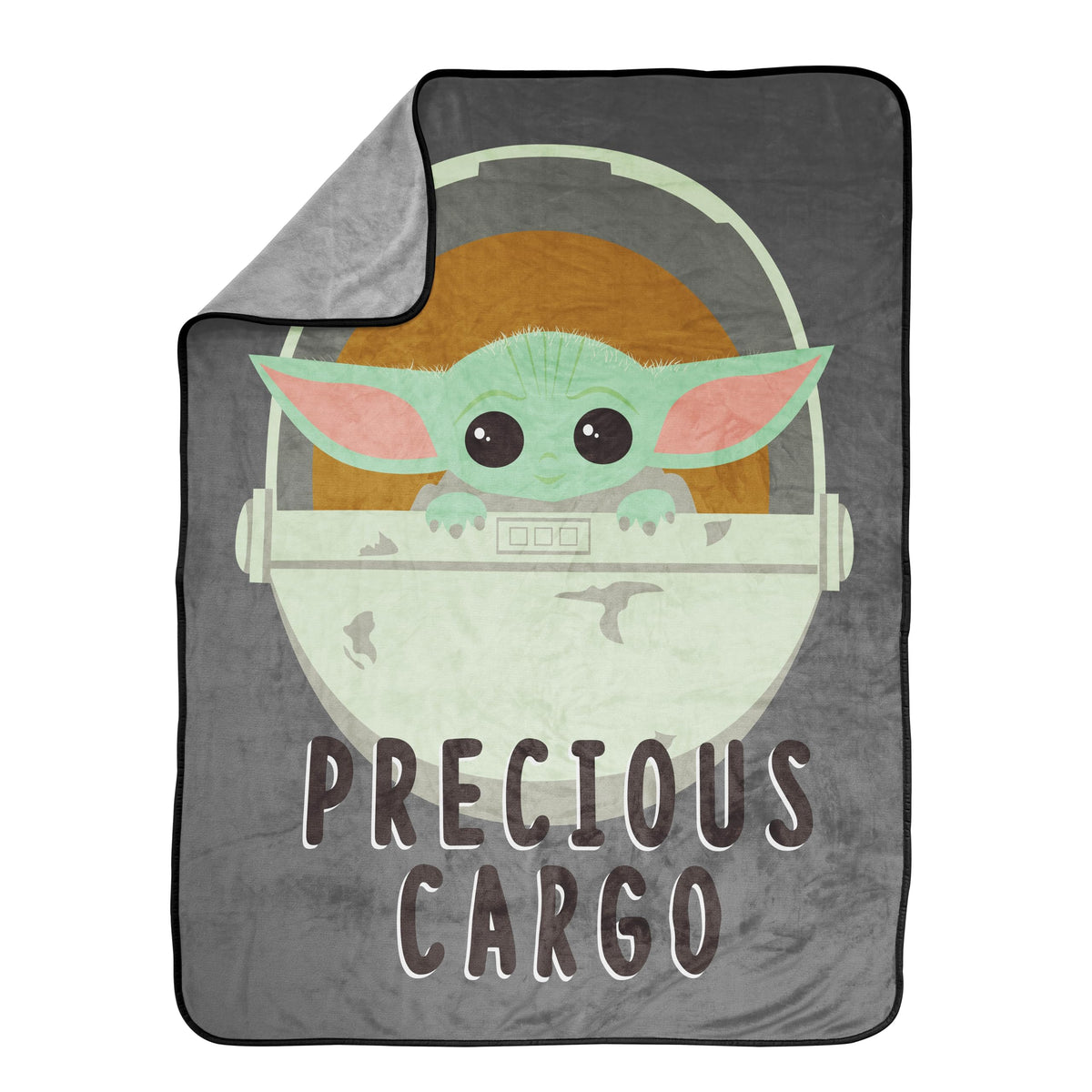 Jay Franco plush gray throw delivers light warmth and couch comfort.