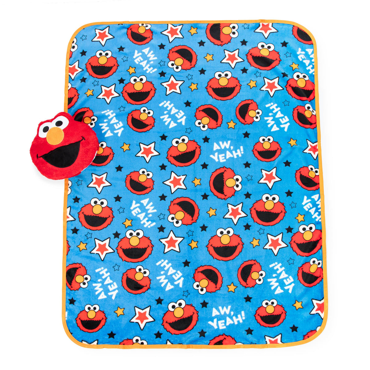 Elmo throw blanket, 40x50 inches, provides warmth and cozy comfort.