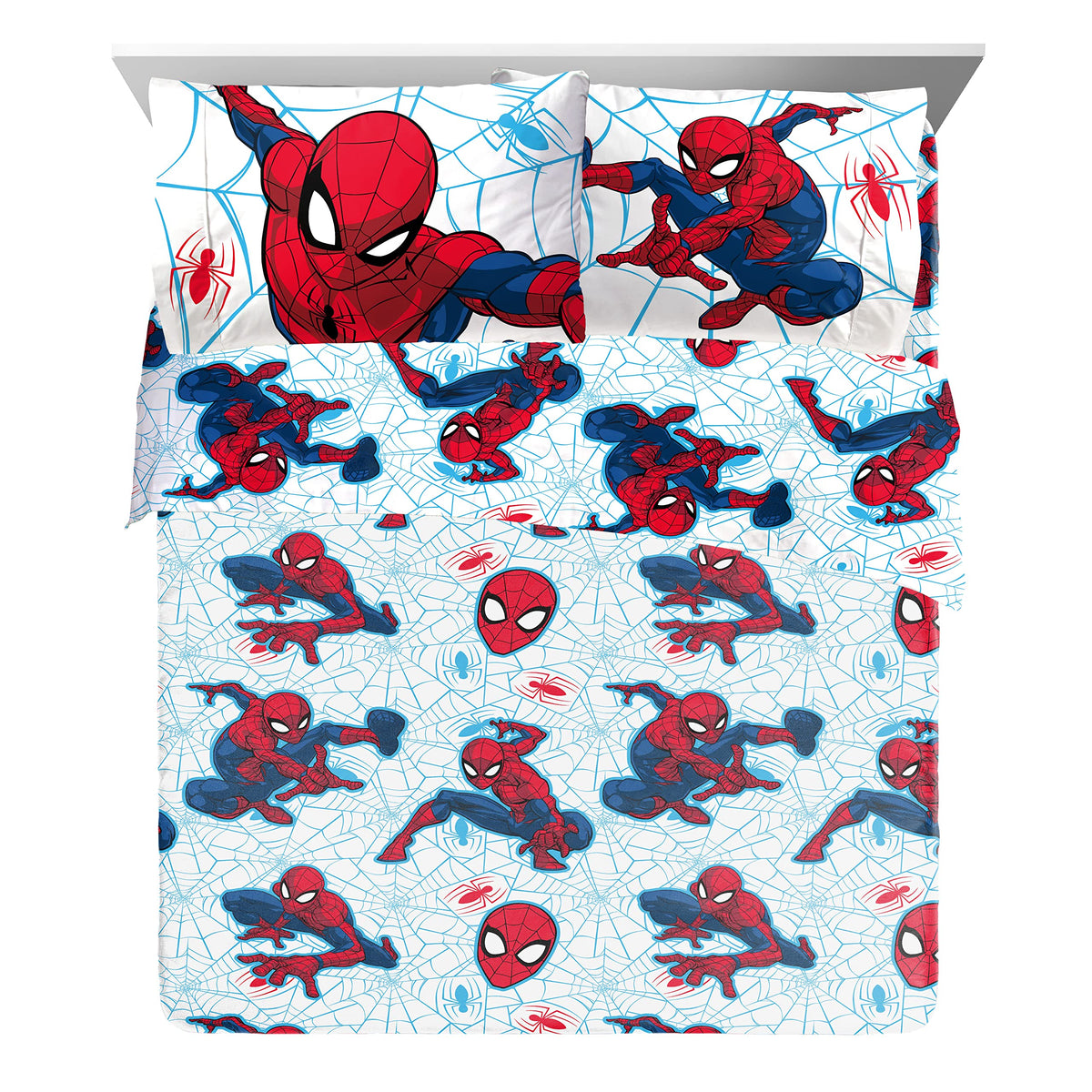 Jay Franco Spiderman fitted sheet 60x80 with smooth fabric for easy setup.