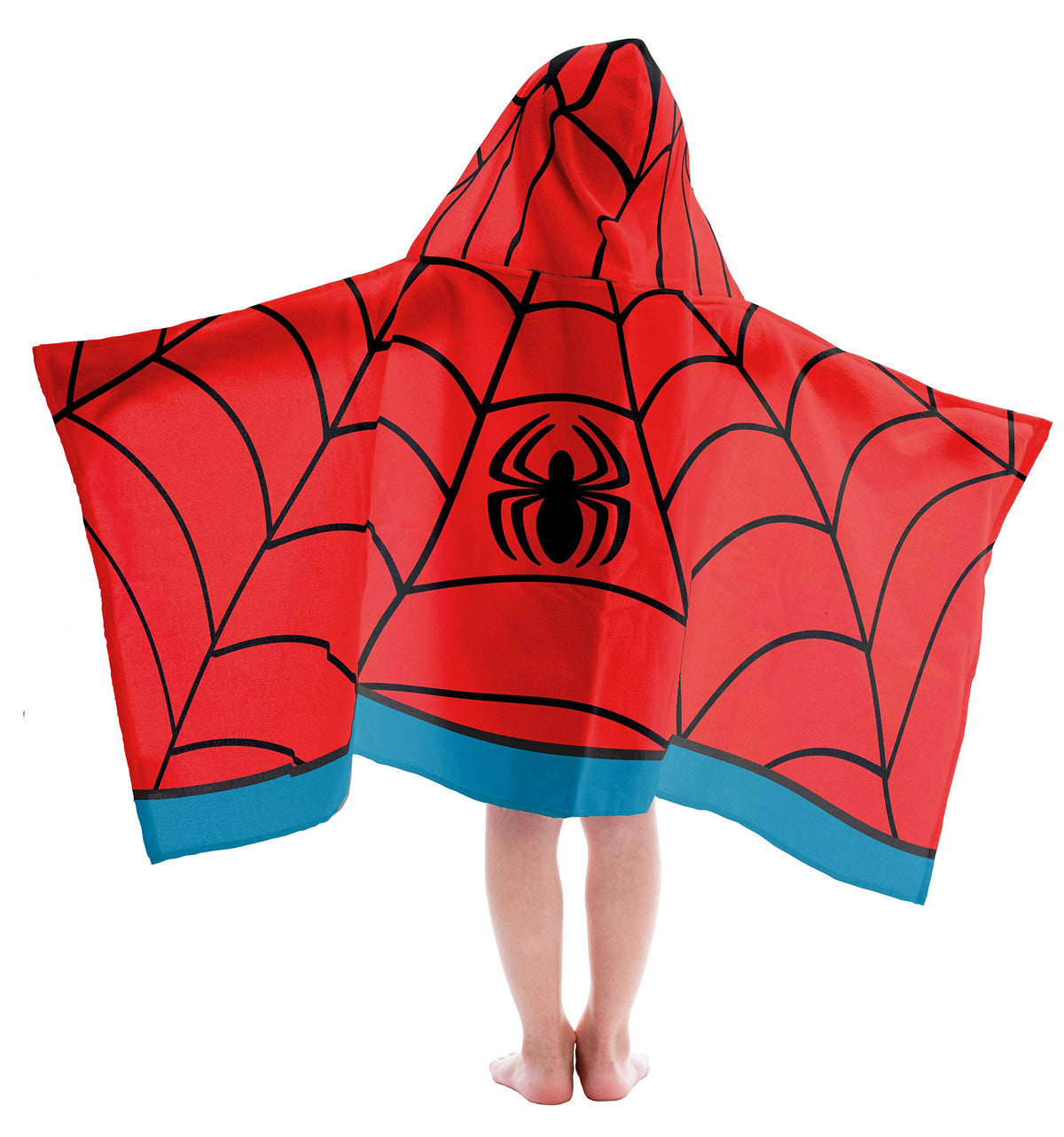 Jay Franco Spiderman hooded towel with 3D hood for kids' imaginative bath time.