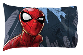 Jay Franco Spiderman sheet set flat sheet features generous sizing for easy bed making.