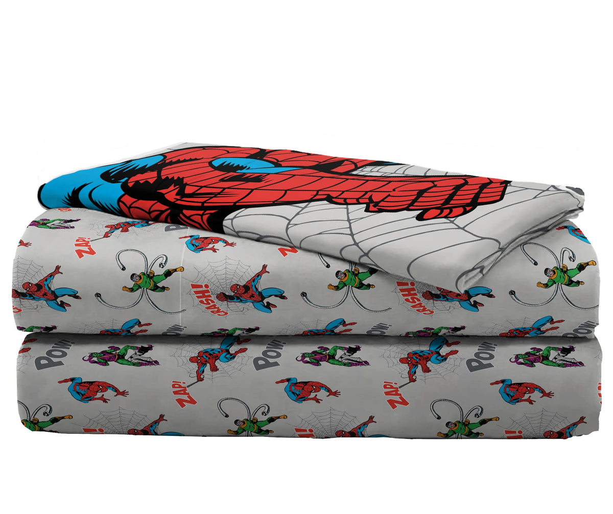 Jay Franco Spidey room setup shows vibrant bedding in a child's space.