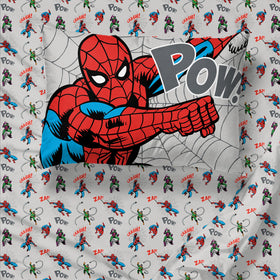 Jay Franco Spiderman fabric closeup emphasizes ultra-soft microfiber texture.