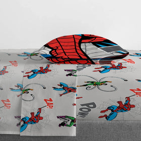 Jay Franco Spiderman pillowcase reveals durable, fade-resistant design for long-lasting color.