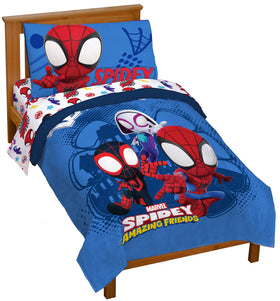 Jay Franco Spiderman toddler comforter with vibrant Spidey design for cozy nights