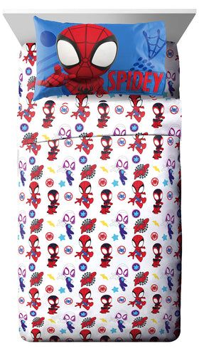 Jay Franco Spiderman flat sheet featuring heroes for a snug bedtime layer