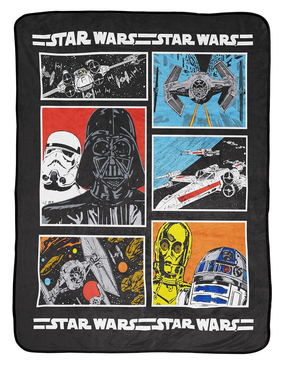 Jay Franco Star Wars blanket with R2-D2 design, ideal for cozy movie nights.