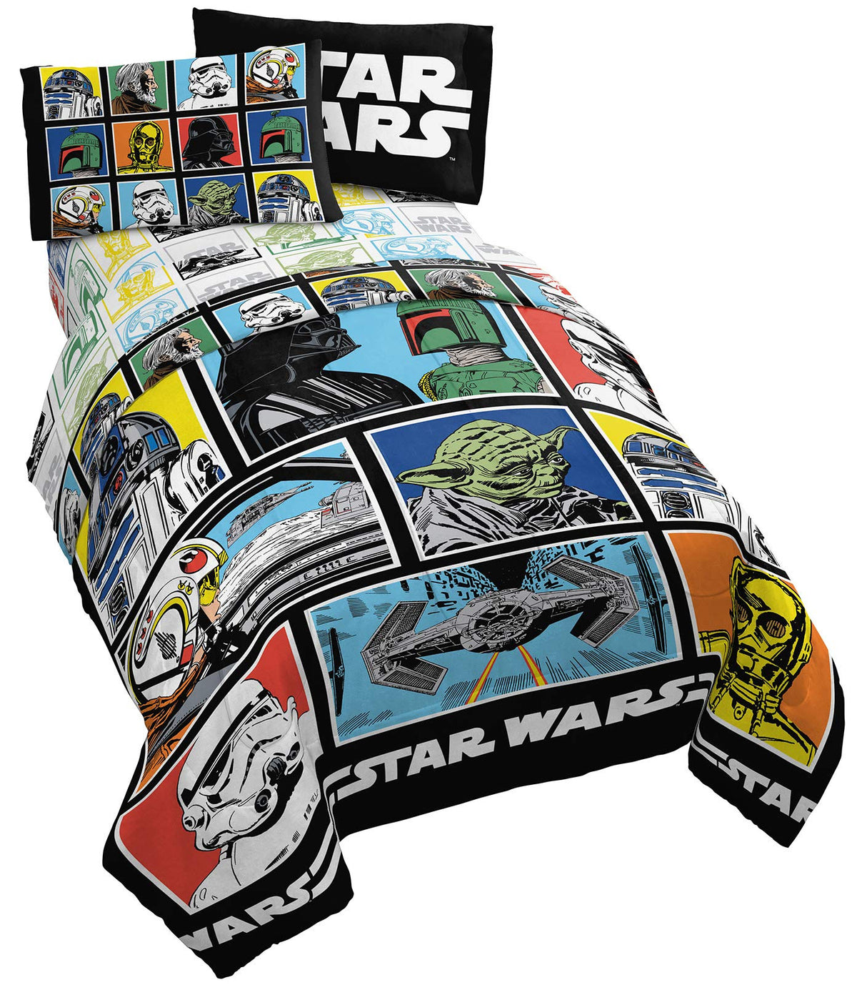 Jay Franco Star Wars Twin bed set reversible comforter visual focus