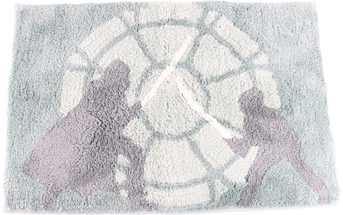 Jay Franco Star Wars Darth Vader bath rug 20x30 inches with non-slip backing for safety.