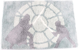Jay Franco Star Wars Darth Vader bath rug 20x30 inches with non-slip backing for safety.