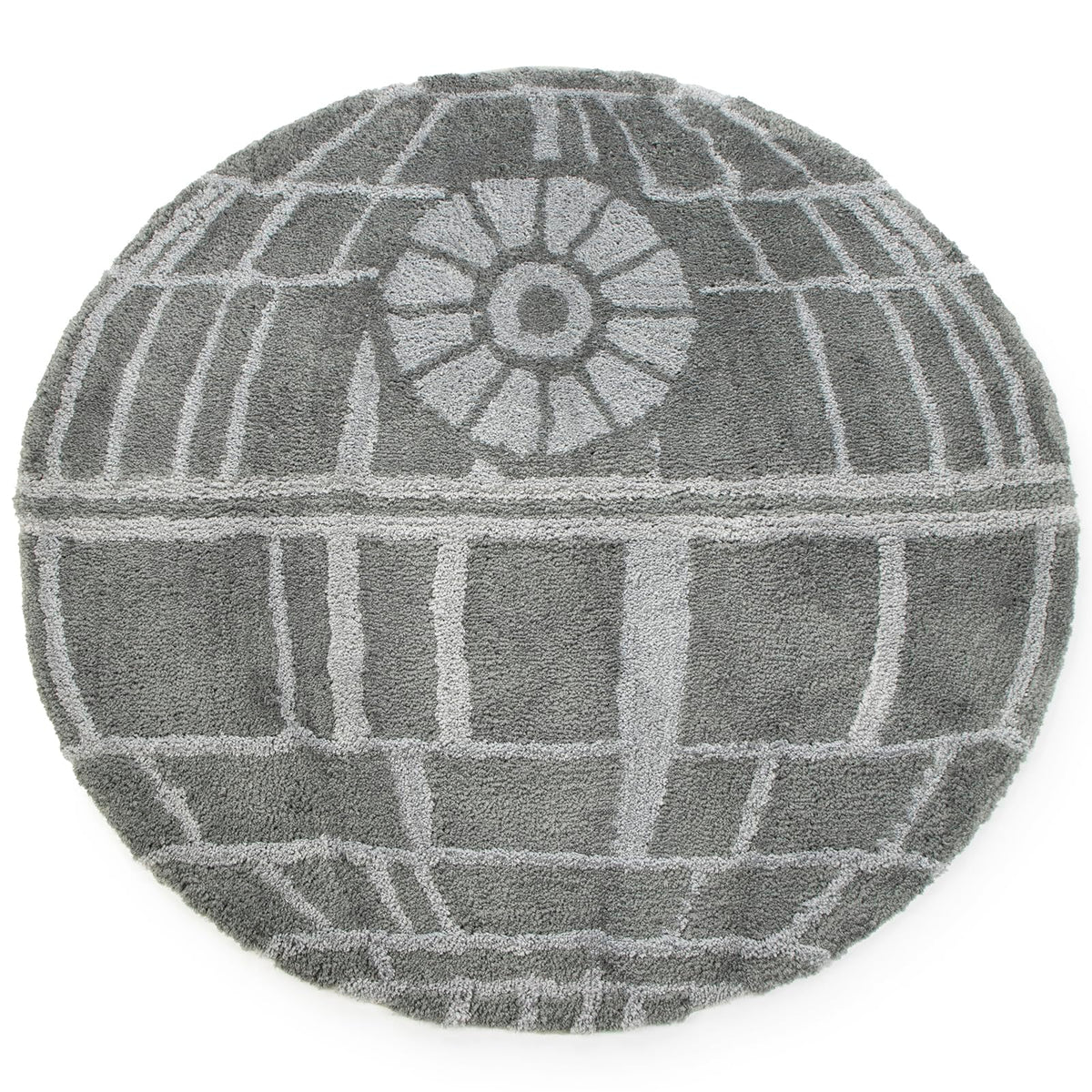 Jay Franco Star Wars Death Star plush rug, 3x3 ft, soft and cozy.