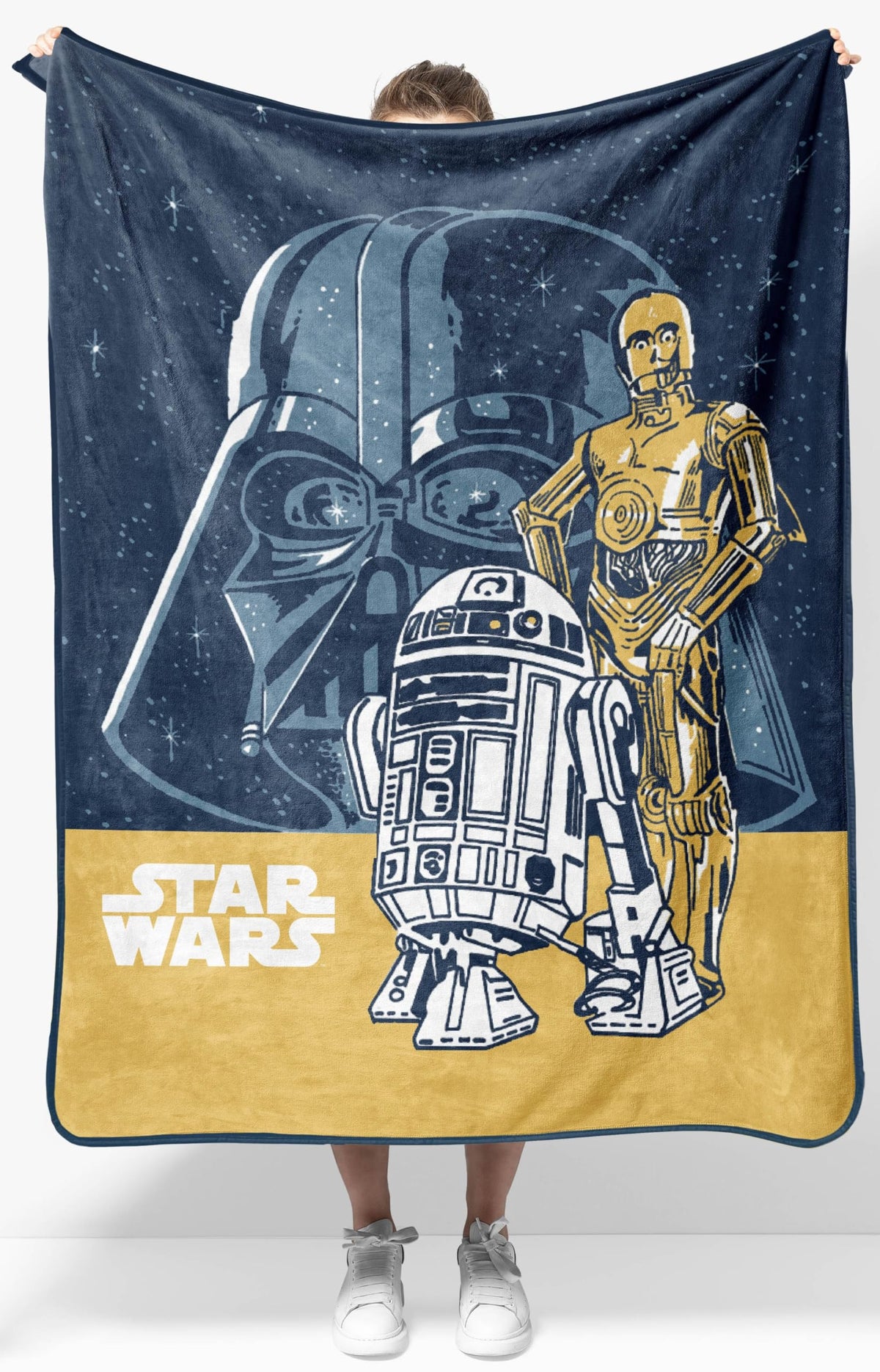 Jay Franco Star Wars plush throw Darth Vader design for cozy movie nights.