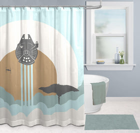 Jay Franco Star Wars curtain easy hanging with buttonholes