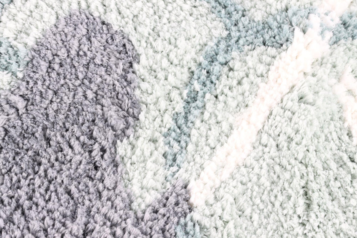Jay Franco teal Star Wars bath mat with latex backing for slip resistance.